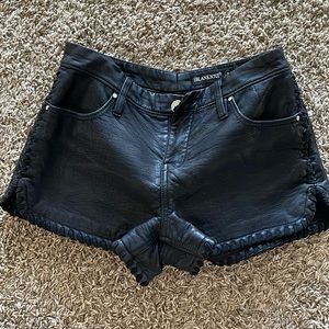 Blank NYC leather shorts size 25